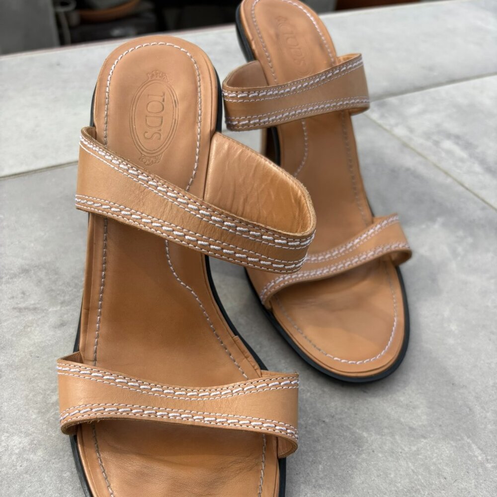 Tod's Ladies Leather Strappy Sandals_Size 8 (38.5)